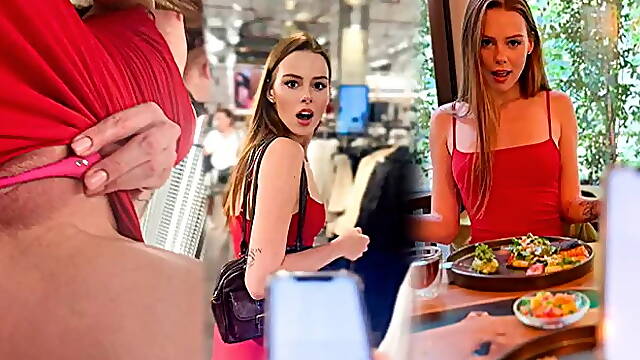 Risky Public Date with Lush 3 I Almost got Caught Cumming in the Store