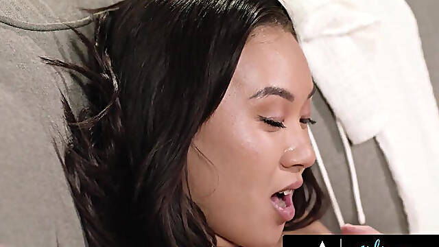 Busty Matchmaker Queenie Sateen has Steamy Threesome with Clients Adria Rae &...