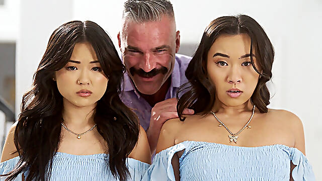 Lulu Chu & Kimmy Kimm’s Asian Twin Threesome