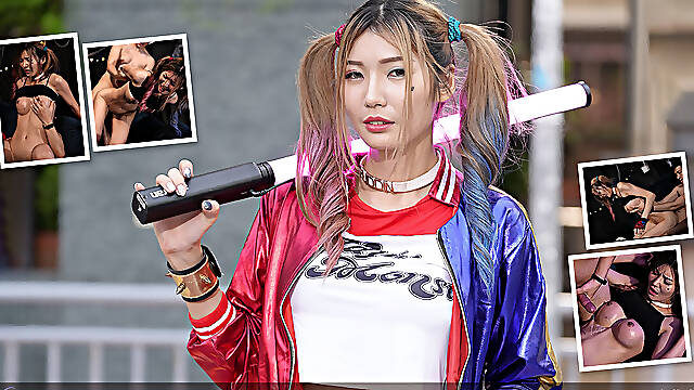 Li Zhiyan Gets Fucked At The Halloween Sex Party Dressed As Harley Quinn - AVJiali