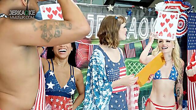 Erkaoke - Alia Brynn, Kate Bloom and Amber Snow celebrate the 4th of July in the sexiest way - L