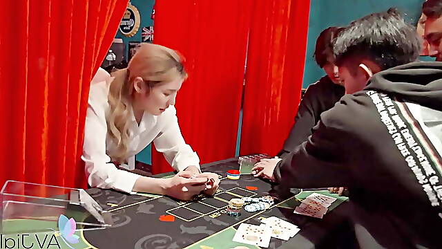 Blonde hot sexy Taiwanese girl has sex with her lover.