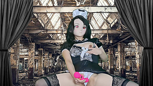 HENTAI Aibu - Maid Masturbation in the Ruins