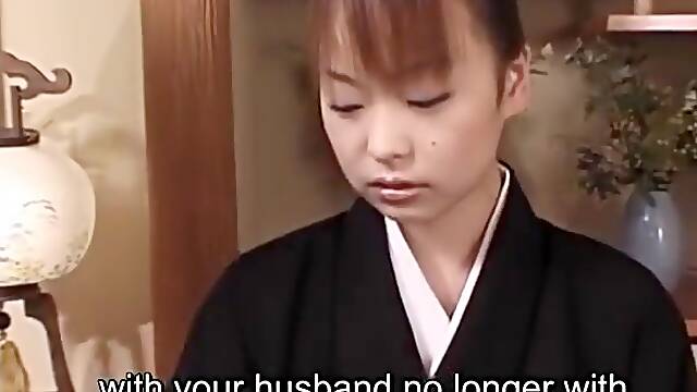 Subtitled Mourning Japanese Wife Aya Otosaki Debt Payback