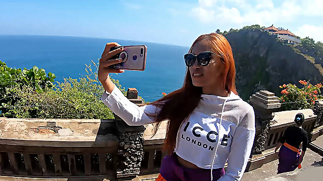 Horny amateur couple vacation to Bali