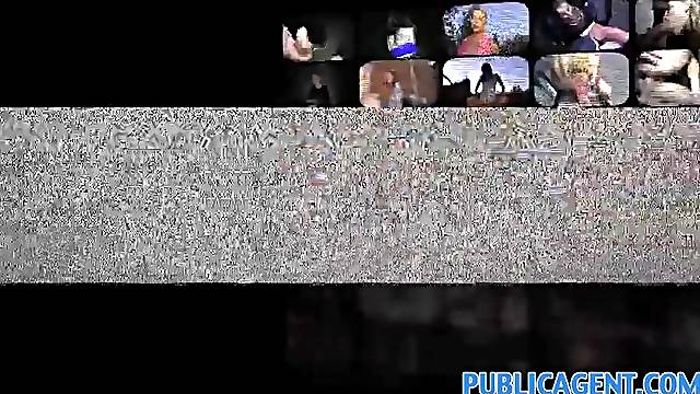 PublicAgent Dark Brown receives pumped in her virginial white underclothes