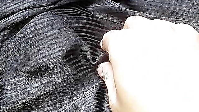 Crossdresser cum inside satin panties