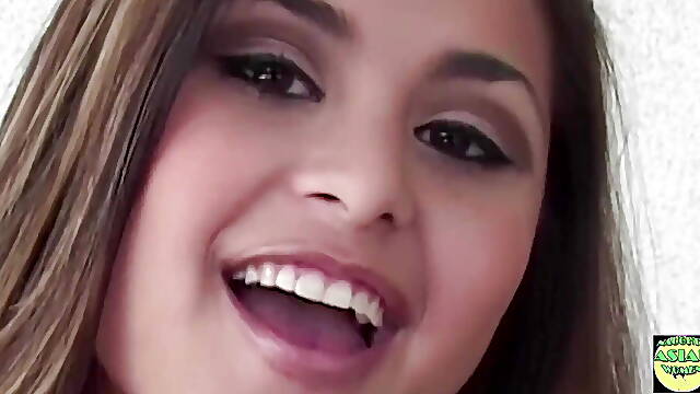 Cute Brunette Michelle Maylene Turns Into a Slut Once Her Asian Slit Starts Getting Drilled