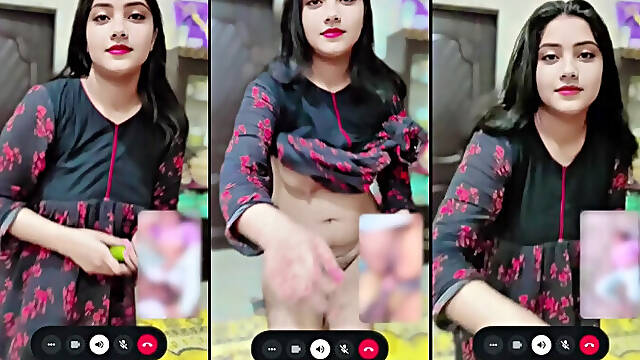 Desi girl fingering in pussy on video call with her friends tight pussy fingering viral xxx video