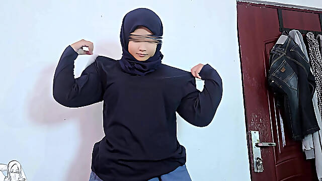 Asian Village Girl Wore Hijab But Enjoy Every Touch - Sensual Massage - Minokiiko