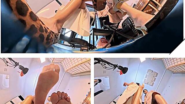 8K VR360 LINGLING MARTINA high-heeled sandals trample on dwarfs
