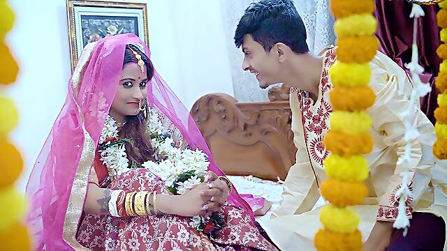 Hardcore Sex Full Fun with Boyfriend in Front of Husband on Wedding Night