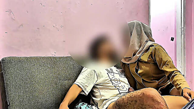 Teacher Desi Malay Teaches Her Hijab-wearing Scout Students to Fuck