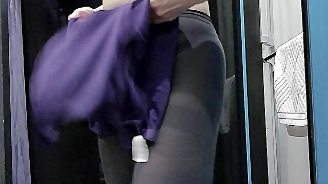 Mature Woman Takes off Her Clothes and Gets Into Her Underwear