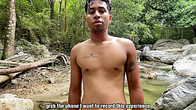 Her Boyfriend Wouldn't Fuck Her, so the Bitch Sought Pleasure with a Stranger at the River
